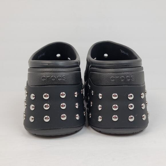 Crocs Siren Studded Clog Mens Sz 10 Womens Sz 12 Black Platform Clog Shoes - Picture 7 of 13